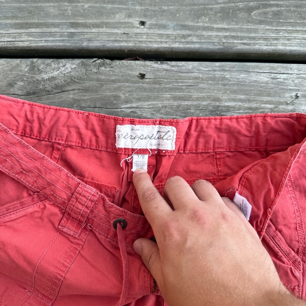 Aeropostale Women's Cargo Shorts in Pink - Picture 2 of 3